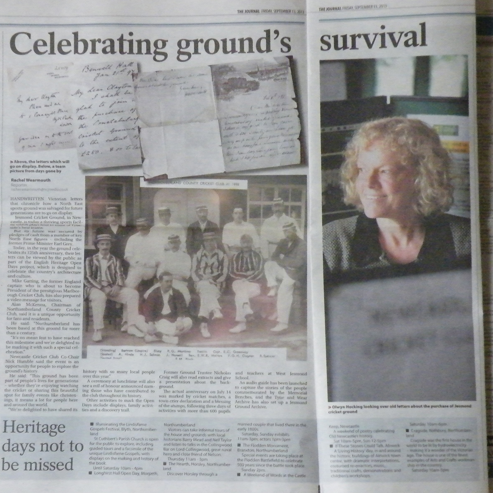 Historic cricket gathering at Jesmond